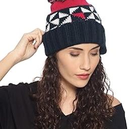 Women's Wool, Acrylic Cap With Pom Pom (JD-51WCAP-TEAL_Teal_Free Size)-image-24