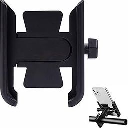 Motorcycle Mobile Mount Handlebar Mobile Holder Sturdy Aluminum Alloy 360° Rotating Bicycle Phone Mount for 4.0-7.0 Inch Smartphones Universal Bike Accessories (Black)-21