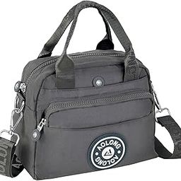 Women's Stylish Small Lightweight Sling Crossbody Shoulder Bag (Grey, 23 x 20 x 12 cm)-40