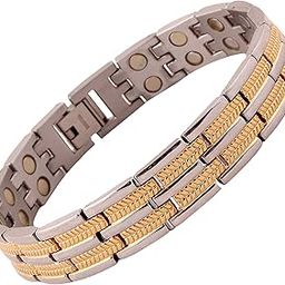 Amazheal Bio Magnetic Therapy Double Ton Titanium Energy Health Metal Bracelet For Men & women (TBQ156)-image-26