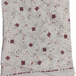 Premium Classy Unstitched White Printed Papar Silk Shirt Fabric Cloth Piece or Men's (2.25 Meter Length 36 Inch Width)-image-33