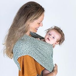 Masilo Organic Cotton Ergonomic Baby Wrap Carrier, Soft & Lightweight from Birth to 12kg - Godilo Foliage Medium-image-35
