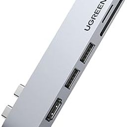 UGREEN HDMI Adapter for MacBook Pro/MacBook Air M1 2020 2019 2018, 6 in 2 USB C Hub with 4K HDMI, Thunderbolt 3 100W Power Delivery, SD TF Card Reader, 2 USB 3.0 Ports-3