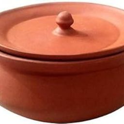 B S NATURAL Cool Terracotta 250ml Clay Curd Pots,Clay Crafts Clay Dahi Handi/Curd Pot with lid-image-0