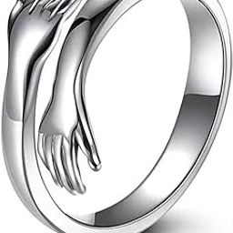 Silver Adjustable Hug Ring-image-33