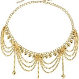 Stylish Waist Belt Belly Chain for Women and Girls Sexy Hip Dresses Western Kamarbandh Saree Kamar Band Bandh Kamarband Adjustable Body Chains Multilayered Bikini Jewelry Kamarchain Beach Wear-54