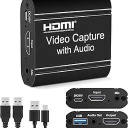 atdaraz Audio Video Capture Card with Loop Out, 4K HDMI Game Capture USB 3.0 Record Capture Card Device via DSLR Camcorder Cam Computer for Live Streaming Broadcasting, Video Conference, Gaming-18