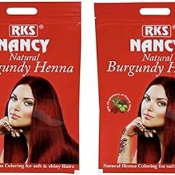 RKS Natural Nancy Hair Colour for Women & Men | Burgundy Herbal Hair Colour | 100% Herbal Henna Powder for Hair | Ammonia-free Hair Colour Powder - 400g (Pack of 2)-image-50