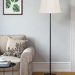 Devansh Off White Khadi Cotton Cylindrical Shade Floor lamp with Black Wood Base for Decoration/Office/Home/Gifting/Study-(12x12x59.2 inches)-picture-23