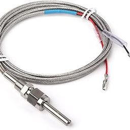 lvifloae 1/8in NPT Car Exhaust Temperature Sensor Thermometer Transmitter Transducer Accessory Probe Length 200-1200°C Temp for APX Meter-image-1