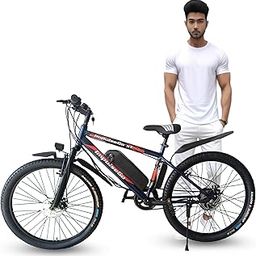 ImpulseGo X1 Electric Cycle with 7.8Ah Removable Battery, Double Disc Brake, Front Suspension, 36V 250W BLDC Motor, 90% Assembled-image-73