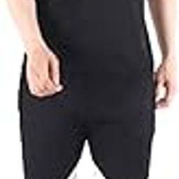 Lycra Track Suit For Men | Men's Half Sleeves Summer Sports Dryfit Track suit | Regular Fit Tracksuit For Boys | Workout/Gym Running Sports Track Suit | T-shirt & Pajama/Lower Set, L, C Black-picture-18