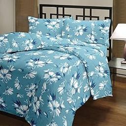 VVIP HOM 100% Super Soft Reversible Design Dohar I AC Blanket I Blanket for All Season I Gifting,Single Bed (Blue Flower)-image-31