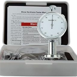 VTSYIQI LX-C-1 Shore C Durometer Rubber Plastic Hardness Tester 0-100HC Shore Hardness Tester Handhold Rubber Shore Durometer LX-C Single Needle Color White-6