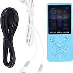 64GB MP3 MP4 Player with Bluetooth 5.0 1.8 Inch Screen Portable HiFi Music Player with Speaker Video FM E Book Earphone Support Up to 128GB (Blue)-33