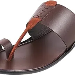 mochi Men's Faux Leather Everyday Kolhapuri Inspired Stylish Sandals-picture-36