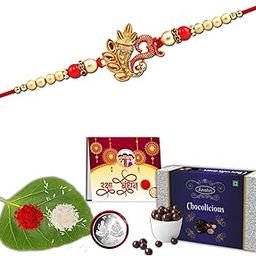 Anshri Set Of 1 | (67 B) Rakhi WIth Chocolate | Rakhi for Brother | Rakhi & Chocolate Gift | 1 Rakhi With Chocolate | Bhaiya haiBrother Rakhi & Chocolate Hamper Gift | Rakshabandhan GreetingCard 978-image-71