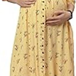 Women's Knee Length Printed Maternity | Feeding | Nursing Dress | Pregnancy Dress for Nursing Mothers | Stylish & Comfortable-image-71