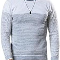Men’s Woolen Round Neck Sweater Full Sleeve Pullover with Gradient Pattern | Warm Regular Fit Winter Knitwear for Casual and Office Use-image-41