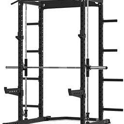 Gen‑Z Fitness PR-03 Power Rack with Multi‑Grip Pull‑Up Bar, Spotter Arms, Olympic Bar Storage & Band Pegs-21