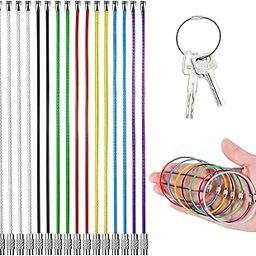16 Pcs Key Ring, Stainless Steel Keyrings & Keychains, Used for Hiking, Hanging Luggage Tags, Key Chain for Home, Bike, Luggage Tags, Kitchen Utensils，hain Steel Wire-picture-46