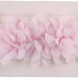 Shivashay Baby Headbands Nylon Strechable Soft Flower Bow Hairbands for Newborns, Infants, Toddlers and Kids 0-3 Years (Light Pink)-image-97