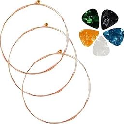Flare G-3rd Guitar String with 5 Picks Stainless Steel and Brass Guitar String Replacement Acoustic Guitar Strings (Pack of 3)-image-81