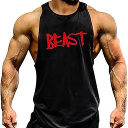 ANTTELOPE Men's Cotton Workout Vests Super Combed Black Round Neck Sleeveless Stringer Y Racer Back Tank Tops Gym Fit Vest Tank Sando Men-image-15