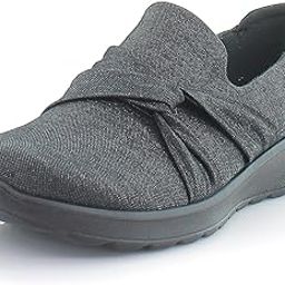 Women's Glimmer Slip-ons Loafer, Black Shimmer, 8.5-image-65