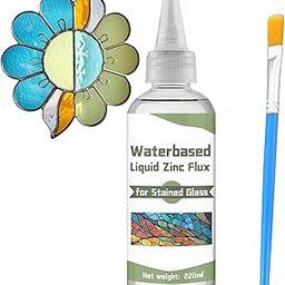 WAN2TLK Liquid Flux Soldering 220ml - Stained Glass Flux for Soldering Work, Glass Repair and More - Stain Glass Tools and Supplies - Waterbased Liquid Zinc Flux for Stained Glass-image-14