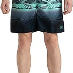 Men's 4 Way Comfort Stretch Essential Printed Watershorts with Side Pockets | 100% Recycled Polyester | Water Repellent | Internal Drawcord | Wide Waistband Swimming Trunks-image-71