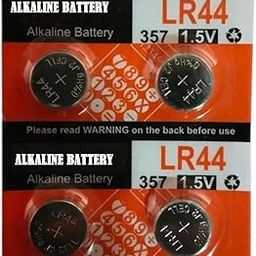 Lr44 Button Battery (Lr44, A76, Px76A, V136A, Ag13, L1154.) 1, 5V, Pack of 10 (76A / A76 / V13Ga) Suitable for Use in Toys, Calculators and Measurement Devices Pack of 4-24