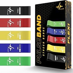 PulseBand Resistance Bands for Working Out, Elastic Exercise Loop Bands for Physical Therapy, 5 Set of Stretch Bands for Booty Legs-76