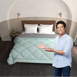 Livpure Smart All Weather Microfiber Reversible 100 TC | Super Soft Lightweight 200 GSM Comforter, Single Size (90" X 56", Dual Color, Coral Blue & Grey)-image-49