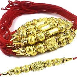 Set Of 12 Golden Rakhi For Brother Rakhi Combo Rakhi For Bhaiya, Rakhi Gift For Brother 12 Similar Rakhi Set For Brothers Dora Rakhi, Moli Rakhi-image-85
