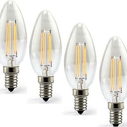 Led Filament Bulb 6W -Candle - E14 -Color-Warm White(2700K) -Pack of 4PC -ORIGIN(Manufacturer)-20