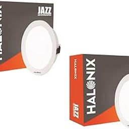Halonix Jazz 15W Warm White Recessed downlighter | Cutout- 4 inch | Bright Recessed Ceiling Light | Led Downlighter with Surge Protection | Pack 2-12