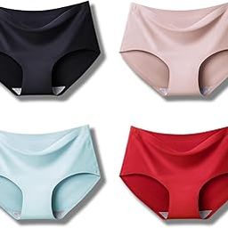 Women's Seamless Hipster Ice Silk Panty, Multi Colored (Sizes S to XXL) (SIZE-M, PACK OF-4)-picture-45
