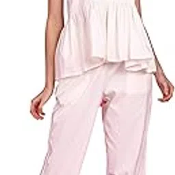 glossia Fashion Women's Cotton Co-ord Set White Solid Tunic Top & High Waist Palazzo-CRDST2PC-D7-picture-33