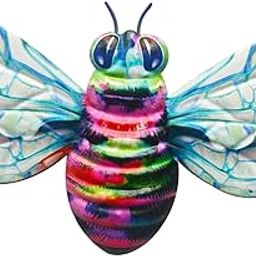 ARTISOUL® Bee Iron Wall Decor Artwork Ornament Bee Art for Bedroom Yard Garden Blue | Home Decor | Figurines-image-66