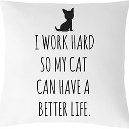 Work Hard Theme Printed Cushion Cover (12x12 Inches)-image-17