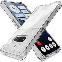 Amazon basics Back Cover for Nothing Phone 3a 5G PC + TPU Clear Transparent Raised Edges Shockproof Protective Phone Bumper Case(Transparent)-image-44