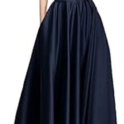 Midnight Skirts Women's Silk Maxi Skirt, Adjustable Waist, Flared Pattern-image-28