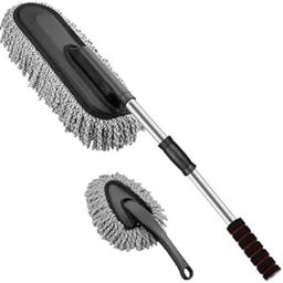 Shopfer Car Cleaning Kit – Microfiber Car Duster, Long Handle Brush, Interior Exterior Cleaning Cloths, AC Vent Cleaner, Car Trash Dustbin for Cars, SUVs, Bikes (v4)-23