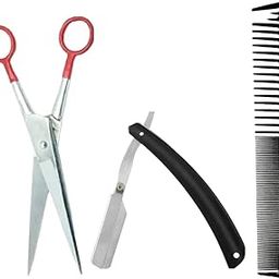 PROFESSIONAL hair cutting scissor 7 inch and ustra (razor) and comb set of 3-39