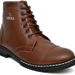 High Ankle Riding Boots for Hiking & Trekking | Mild Waterproof Protection Boots for Men Tan-image-18