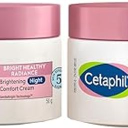 Cetaphil Brightening Day and Night Protection Cream, White, 50 ml Combo-54