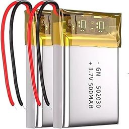 Rechargeable lipo Batteries 3.7V, 500 mAh for Bluetooth Speaker/Hands Free, Bluetooth Headphone, Toys, DIY, Robotics 3.2 Cm X 2Cm X 0.5 Cm, [Pack of 2 Battery] (This Battery is not for Drone)-22