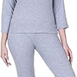 Womens Thermal Body Warmer Set | Full Sleeve Top & Bottom Set for Women | Ultra Soft Winter Inner Wear (Pack of 1)-33