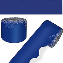 Carson Dellosa 65 Feet Navy Blue Bulletin Board Borders, Scalloped Border Trim, Rolled Classroom Borders for Bulletin Board, White Board, Cork Board, Locker, and Classroom Décor-32